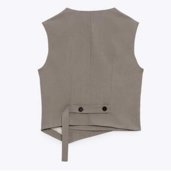 Zara ASYMMETRIC DOUBLE BREASTED VEST LIMITED EDITION size XXL - Picture 2 of 11